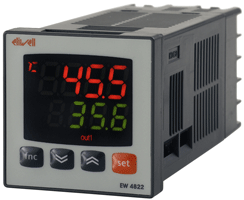 Two floors regulator for the temperature - EW4821 PT 100 V I 12-24-230 V 