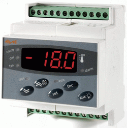 Régulateur un étage pour la température, dégivrage naturel en Horloge Temps Réel - DR 983 C